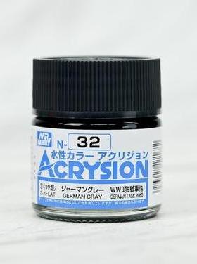 MR.HOBBY/郡仕 N32 灰色 ACRYSION系10ml水性模型油漆.