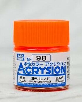 MR.HOBBY/郡仕 N98 荧光橙色 ACRYSION系10ml水性模型油漆