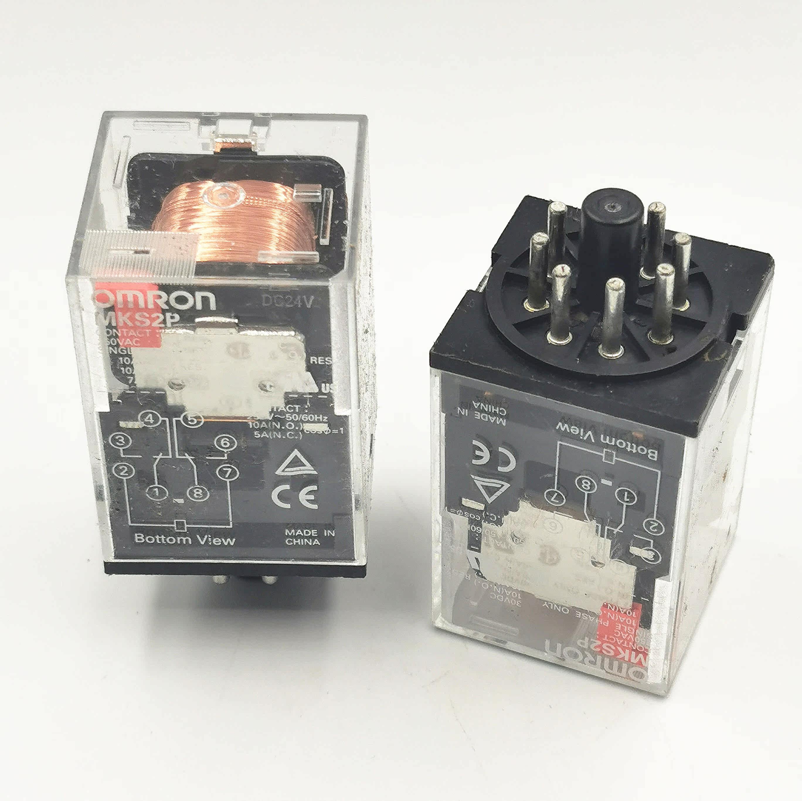 欧姆龙omron通用继电器 mks2p mks3pin-d  dc24v mk2p2-s  24vdc