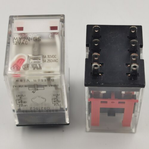 欧姆龙MY2N-GS 12VAC/24VAC/48VAC/110-120VAC继电器  八脚5A