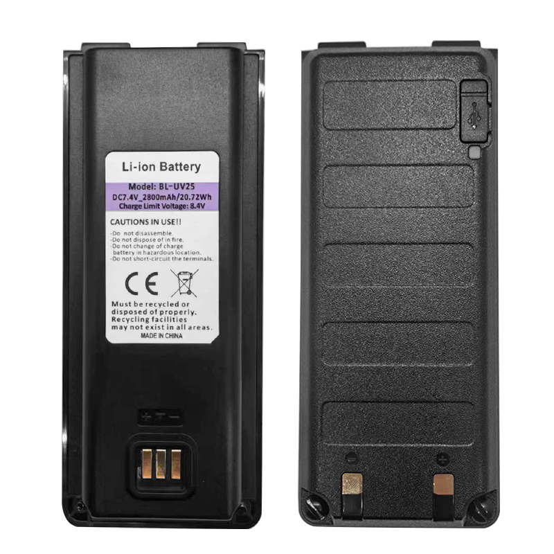 宝锋对讲机电池UV-25L BF-X5PRO电板TYPE-C直充口BL-UV25
