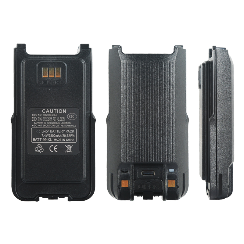 特易通TH-UV99对讲机电池BATT-99-XL电板TYPE-C充电2800mAh