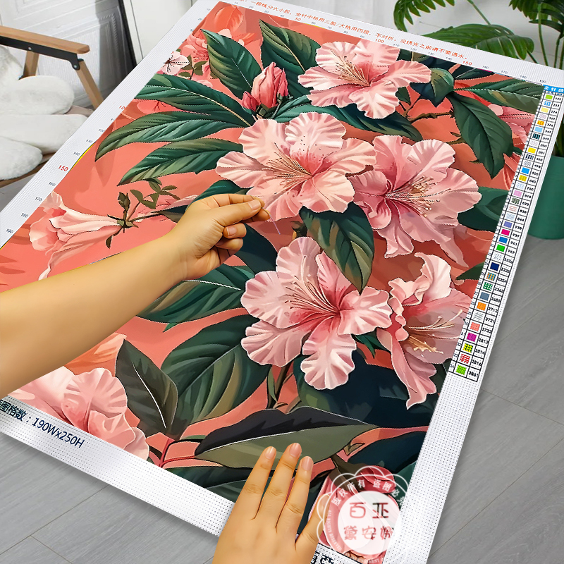 繁花朵朵十字绣2025新款客厅花卉手工自己绣治愈系轻奢高级感刺绣