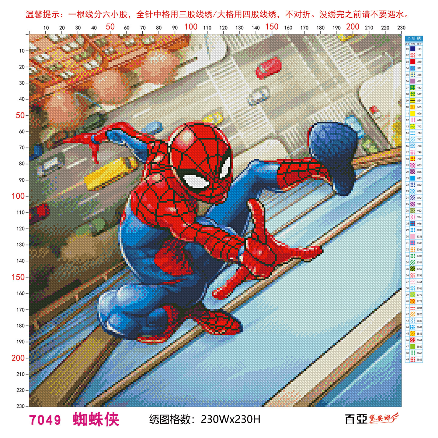 蜘蛛侠十字绣2026年新款客厅漫威英雄卡通动画儿童房卧室刺绣套件