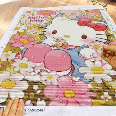 Kitty凯蒂猫十字绣2025新款客厅小件自绣线绣卡通儿童房简单刺绣