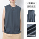 t恤宽松运动篮球美式 270g精梳纯棉重磅背心男2026夏季 无袖 纯白色