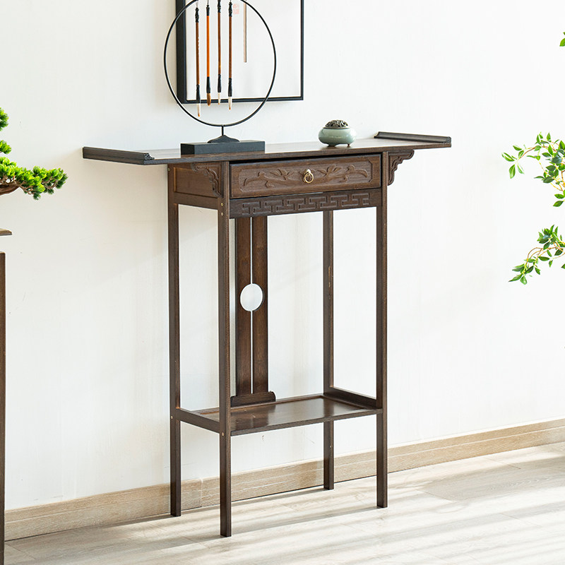 新中式玄关柜玄关小条案端景台柜客厅小条几桌子禅意门厅玄关供桌