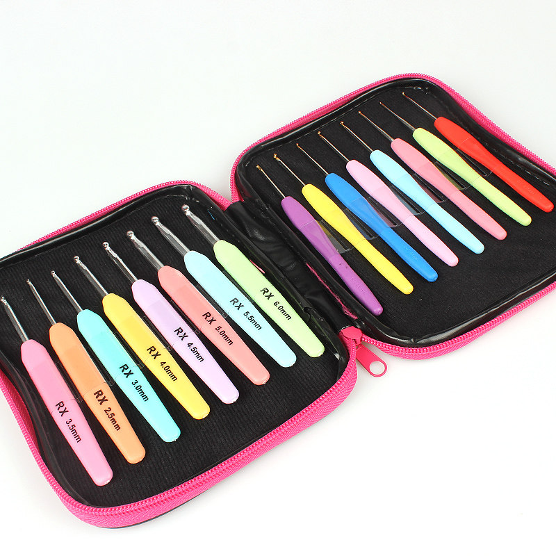 大小家用带舌不锈钢钩针织毛衣针工具套装勾针手工衣服绣花毛线针