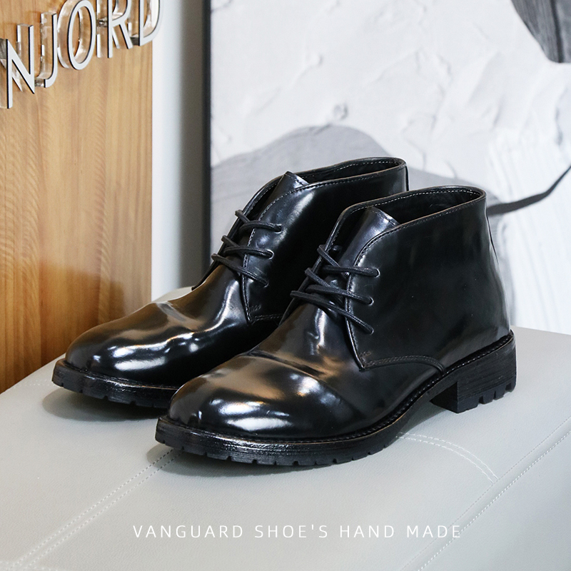 圣尼约德尖头厚底马丁靴