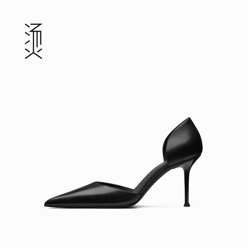 烫简约利落中空社交女鞋