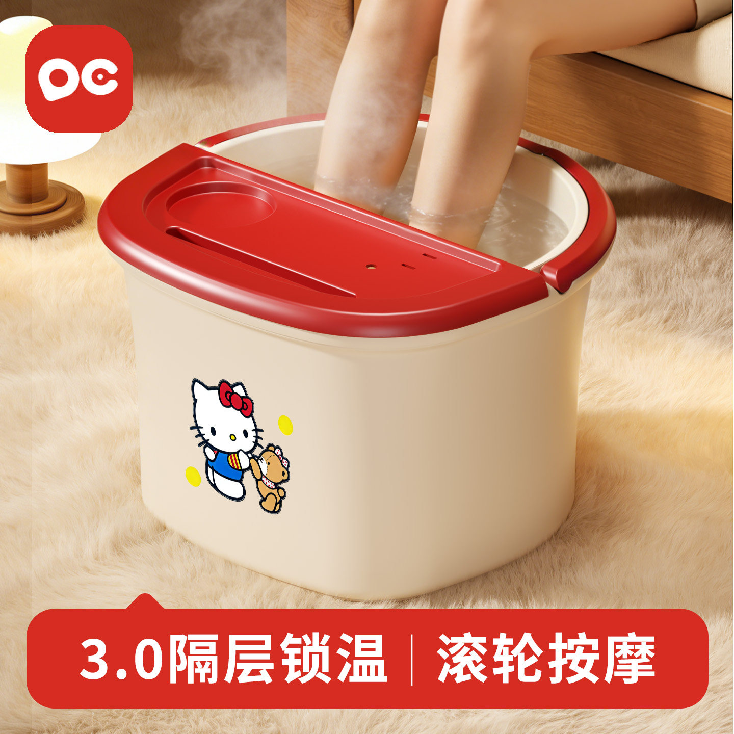 泡脚桶洗脚桶过小腿足浴盆家用保温宿舍洗脚神器按摩高深加厚养生