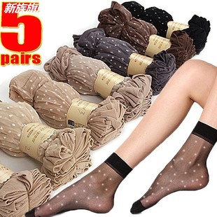 Dot Crystal Summer Color Women Skin Ultrathin Socks Tra Silk