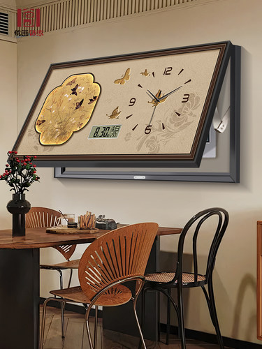 百蝶图彷古大尺寸表箱装饰画无打孔覆古挡配电箱挂画