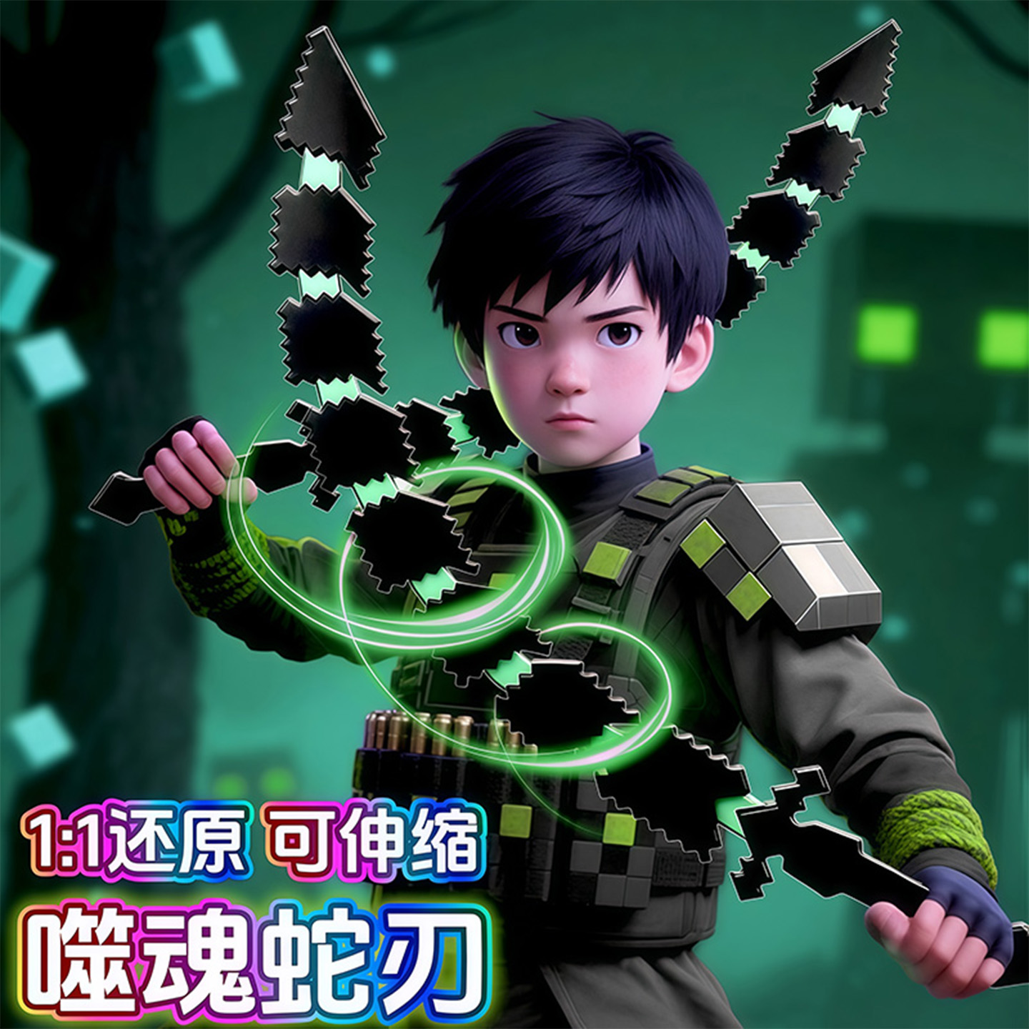 我的世界周边噬魂蛇刃儿童玩具男