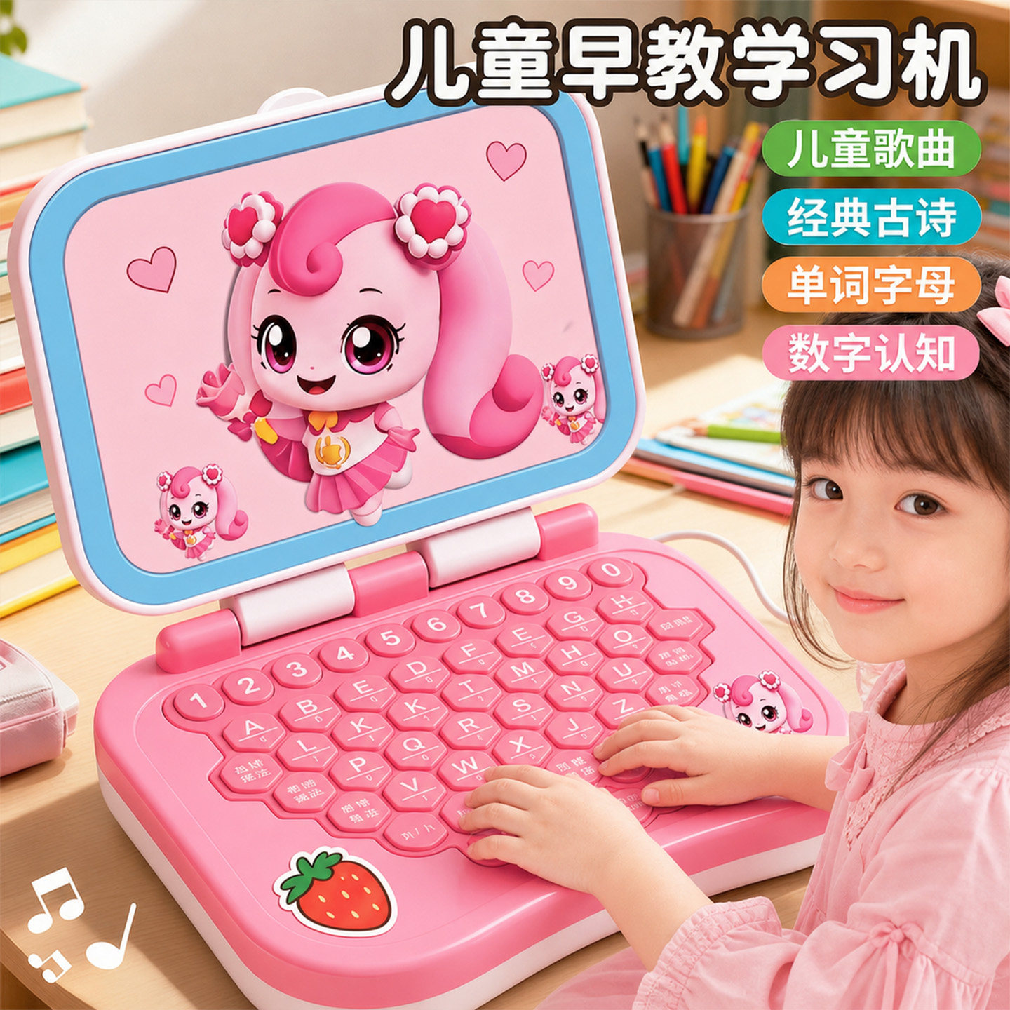 2026新款学习机儿童仿真电脑玩具图片