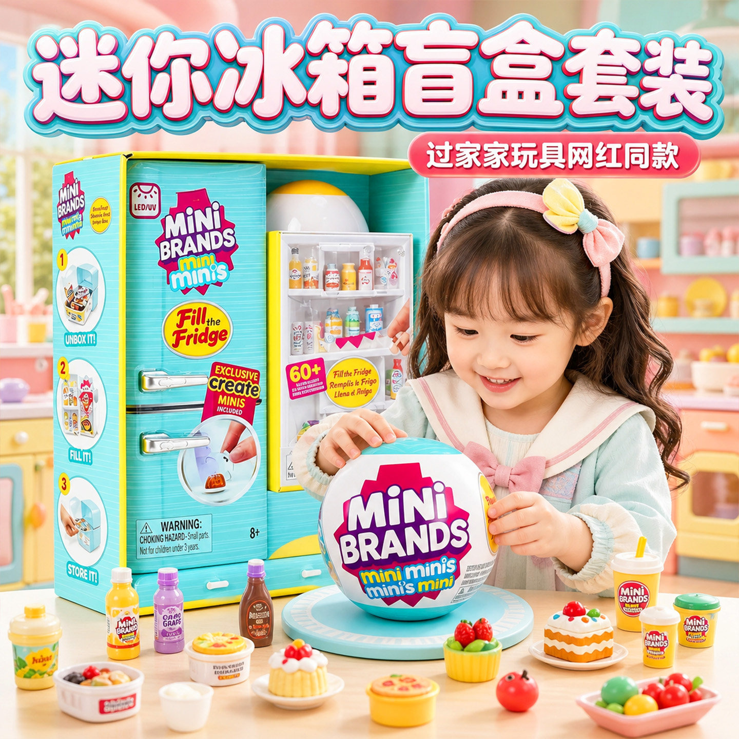 minibrands迷你冰箱玩具盲盒球图片