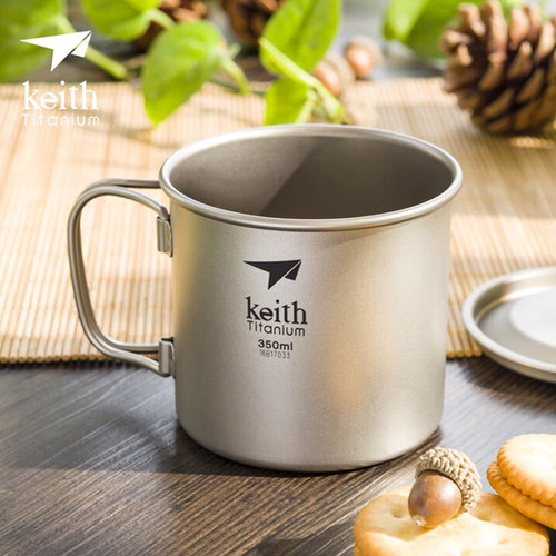 keith铠斯折叠钛杯户外纯钛水杯