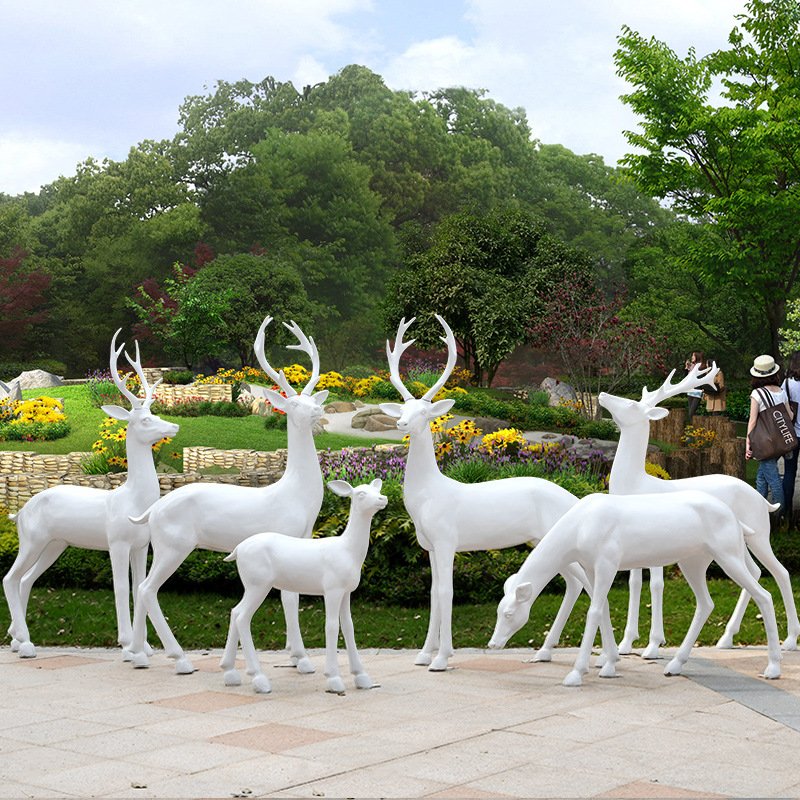 gardens Decoration Scenery White Deer FRP Deer courtyard Sculpture outdoors simulation animal Market decoratein the Home accessories , Decoration  category - from Buy2taobao.com to provide professional Taobao agent buy service