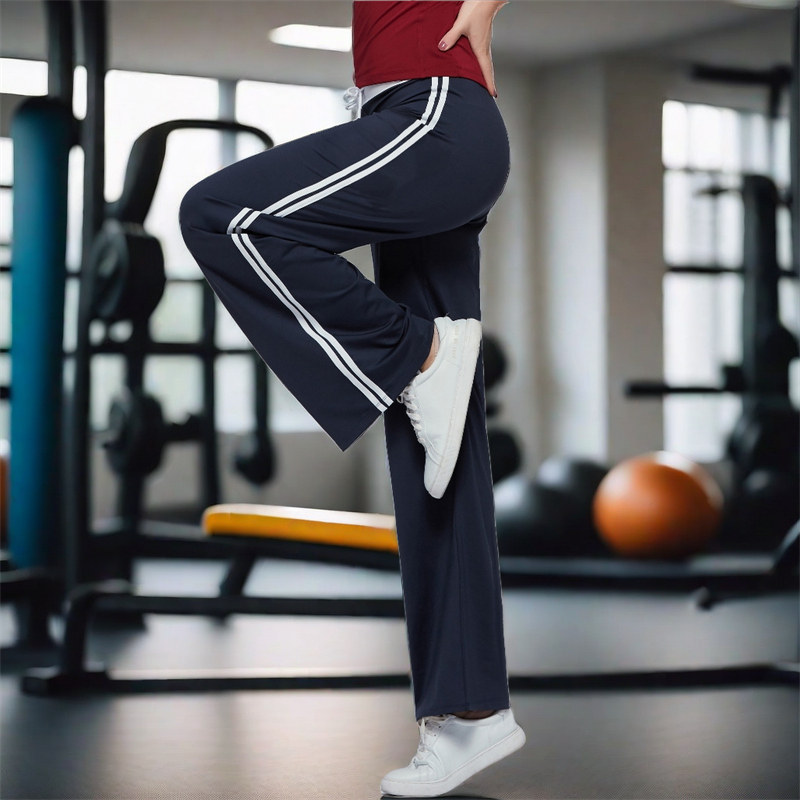 健美操下装跳拉丁广场舞瑜伽健身操比赛服宽松直筒速干裤子K7201