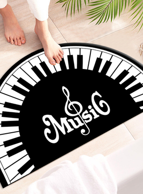 黑色钢琴地毯垫隔音l防滑地垫家用音乐教室艺术学校钢琴房logo定