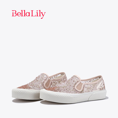 bellalily休闲平底水钻懒人鞋