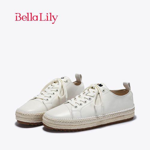 bellalily甜美平底钉珠板鞋