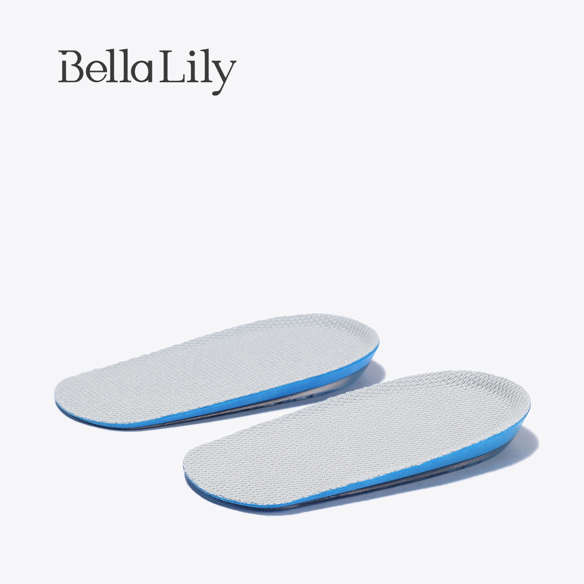 BellaLily内增高鞋垫女款后跟垫1.5CM硅胶防臭软鞋垫时尚蓝底灰面
