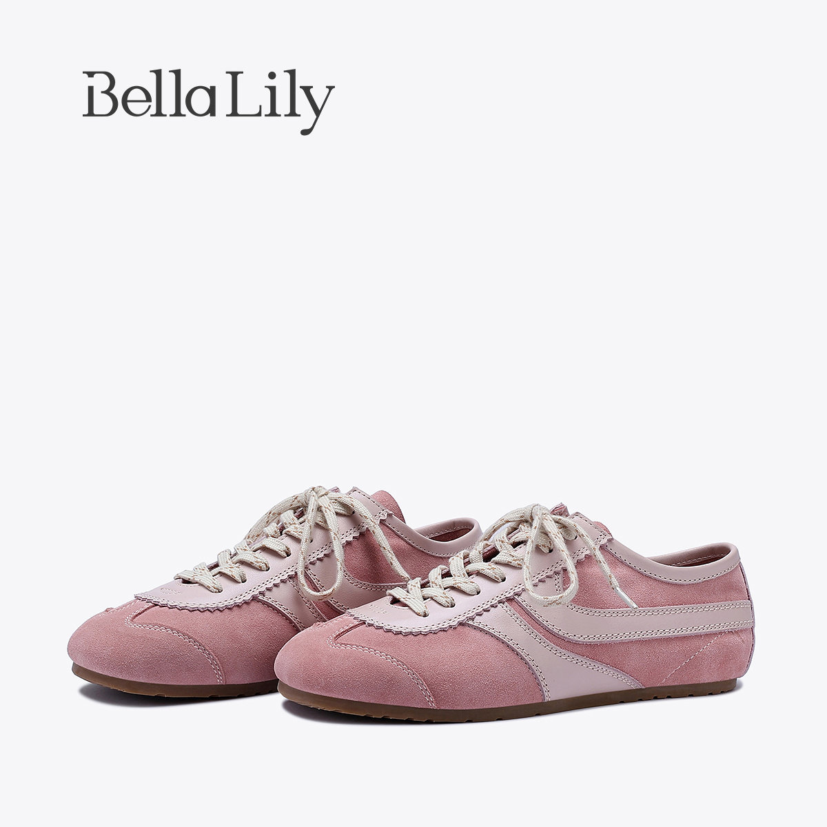 bellalily2024夏季新款牛皮透气德训鞋女显瘦平底鞋减龄休闲鞋子