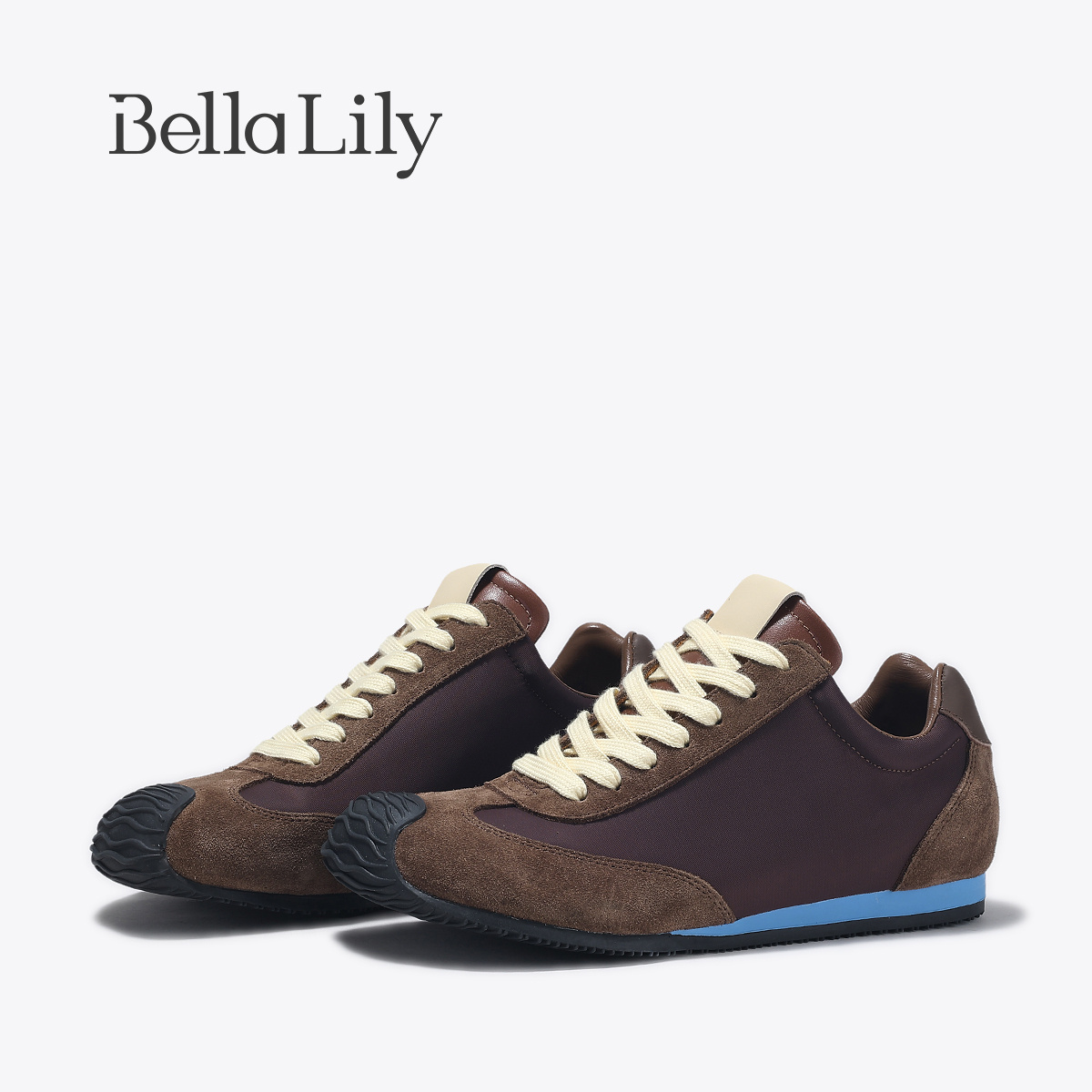 BellaLily2025春季新款复古百搭休闲鞋韩版时尚软底鞋个性女鞋潮