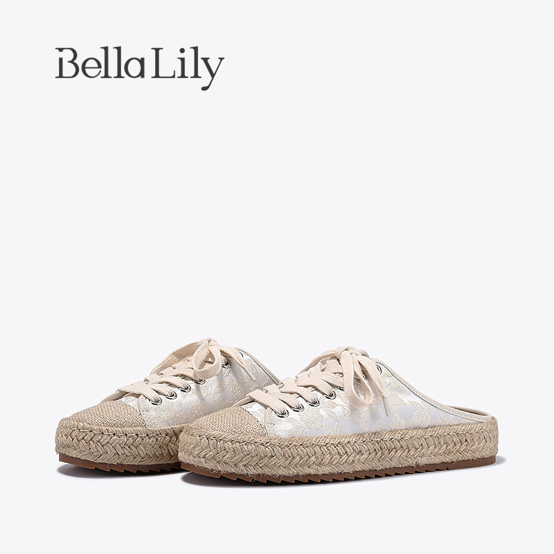 bellalily复古厚底渔夫包头拖鞋