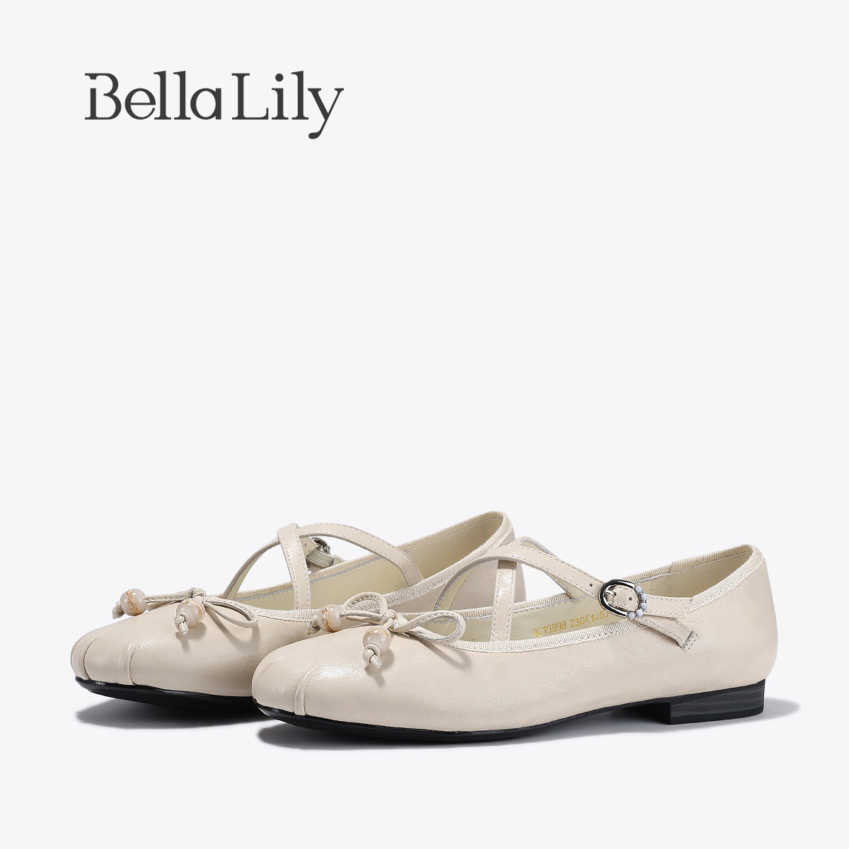 BellaLily2025冬季新款蝴蝶结平底芭蕾鞋女外穿软底单鞋玛丽珍鞋,女鞋,浅口单鞋,淘宝优惠券,粉丝福利购,淘宝优惠卷