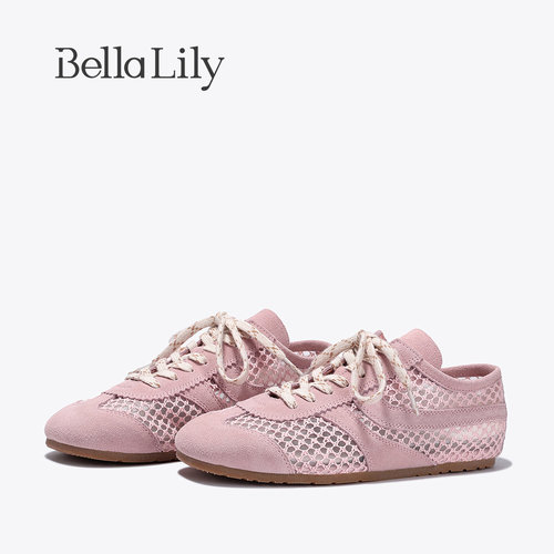 BellaLily夏季新款少女感温柔德训鞋气质百搭阿甘鞋舒适女鞋