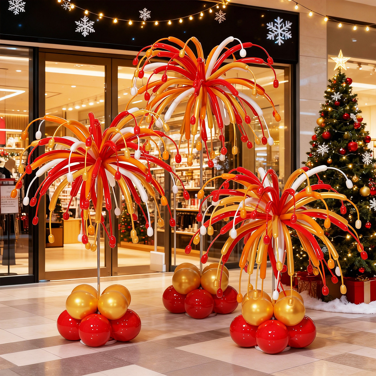 新年元旦烟花长条气球氛围装饰摆件立柱商场店铺学校开业店庆布置,节庆用品/礼品,装扮布置套餐,淘宝优惠券,粉丝福利购,淘宝优惠卷