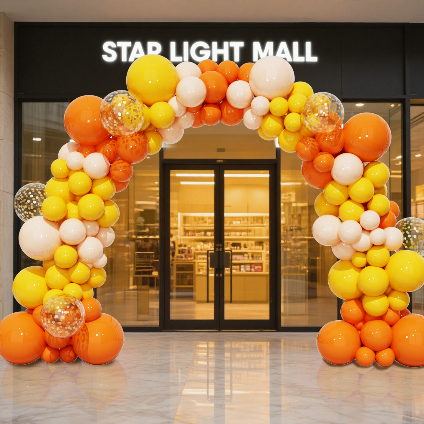 店铺开业活动氛围布置气球拱门