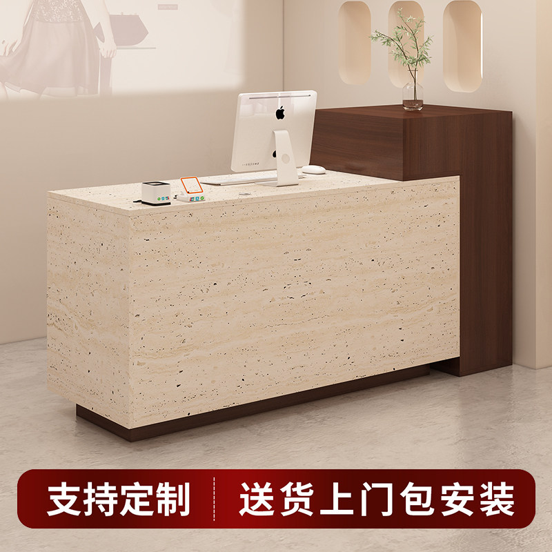 吧台收银台店铺小型服装店美容院接待台前台女装店公司收银桌柜台
