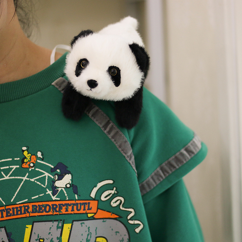 正版趴肩膀熊猫毛绒玩具公仔生日礼物玩偶成都基地同款面料好可爱