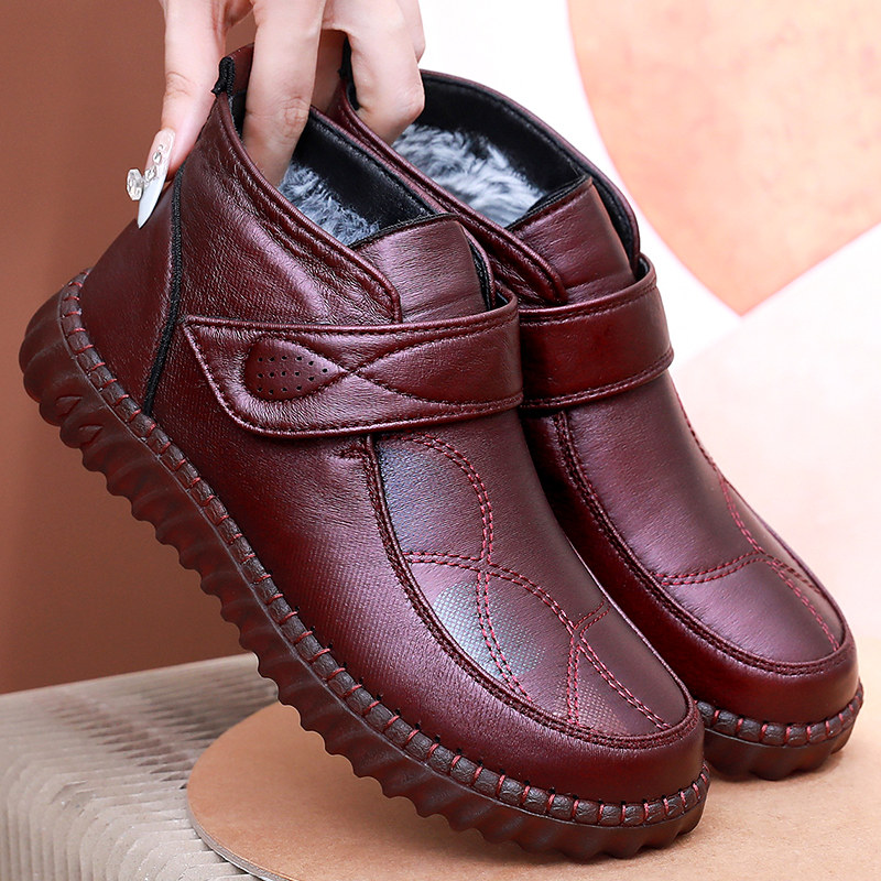 冬季老北京布鞋女棉鞋加绒保暖老人奶奶鞋休闲防滑中老年妈妈棉靴,女鞋,时装靴,淘宝优惠券,粉丝福利购,淘宝优惠卷