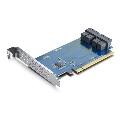 PCIe 3.0转SFF-8643转接卡 支持4个U.2 NVMe SSD 服务器工作站