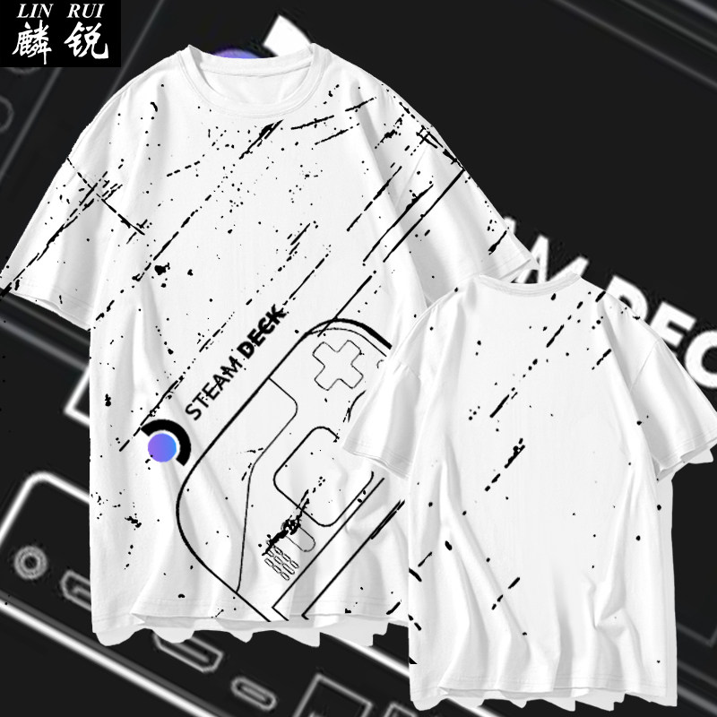 Steam deck掌上游戏机蒸汽甲板周边冰丝感速干短袖t恤衫男女半袖