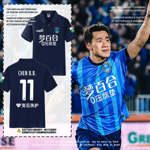 2025赛季南通支云队服足球衣服polo衫男女带有领纯棉球迷短袖t恤