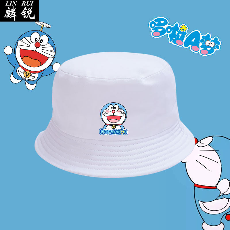 机器猫小叮当哆啦a梦动漫电影周边渔夫帽男女学生款青少年盆帽子