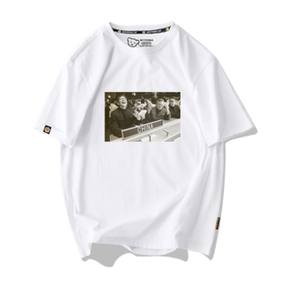 乔冠华中国乔的笑重返联合国短袖t恤衫男女纯棉半截袖衣服可定制