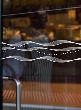 透明玻璃贴纸防撞贴条腰线贴纸橱窗商场店铺门办公室隔断装饰贴膜