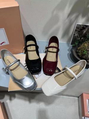 甜美淑女风浅口玛丽珍鞋