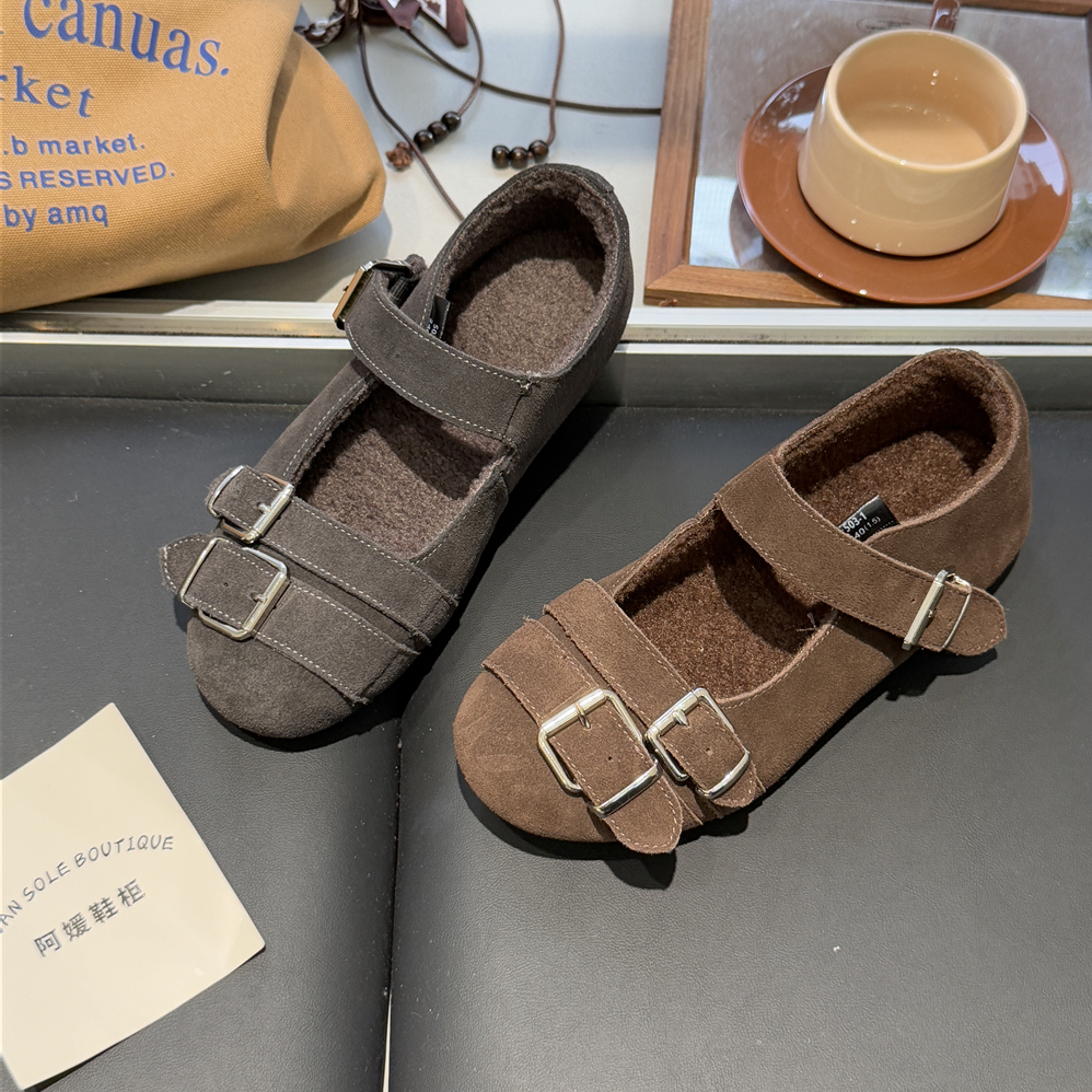 2025冬款舒适时尚反绒皮勃肯鞋