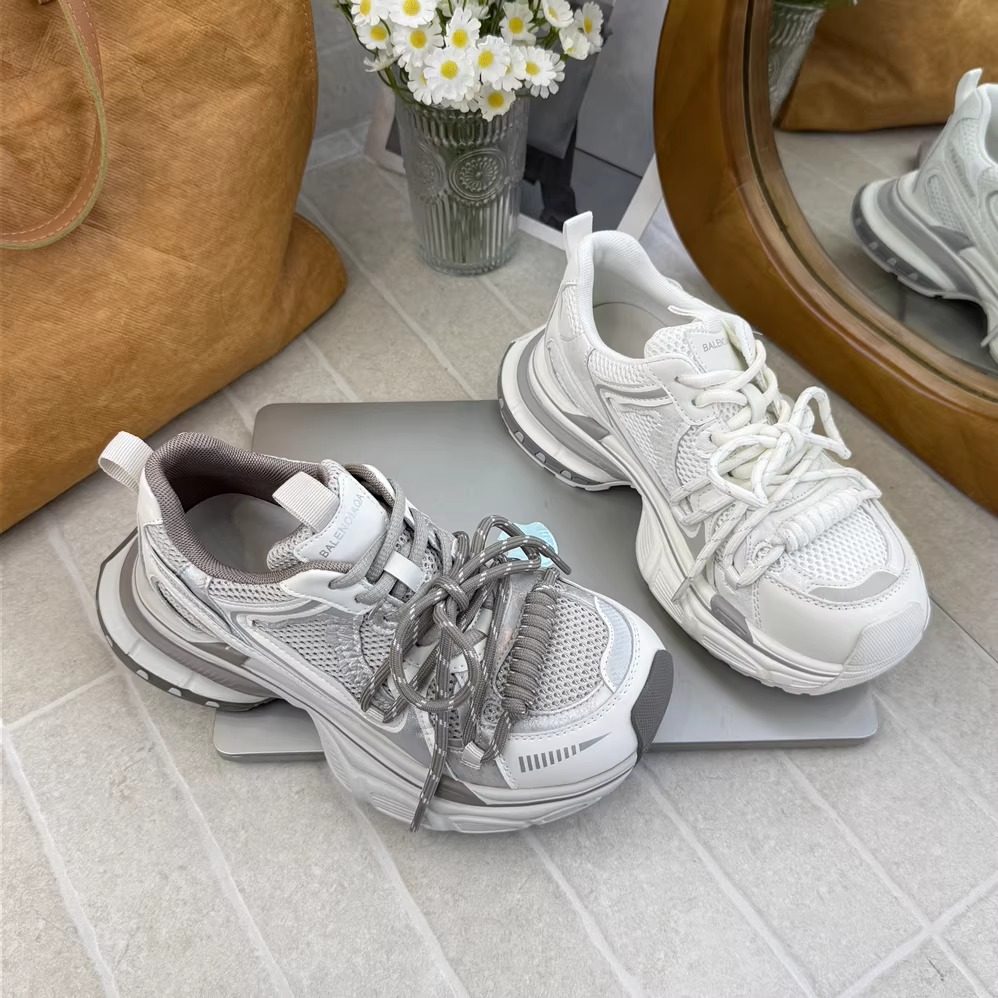 MONIKA2026春新皮网拼接运动厚底老爹鞋系带增高百搭休闲Y6013-06,女鞋,时尚休闲鞋,淘宝优惠券,粉丝福利购,淘宝优惠卷