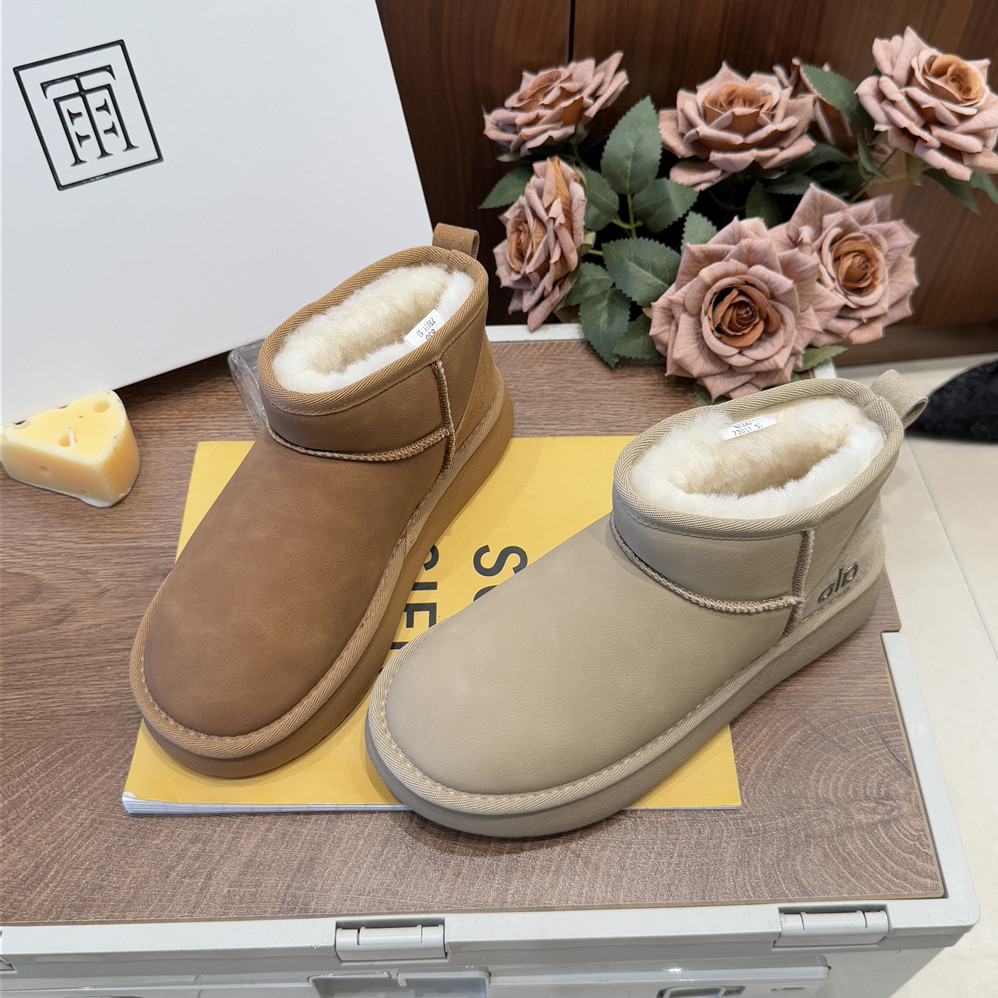 雨薇露露2025冬舒保暖雪地靴厚底反绒皮百搭防滑短靴一脚蹬277-1,女鞋,时尚雪地靴,淘宝优惠券,粉丝福利购,淘宝优惠卷