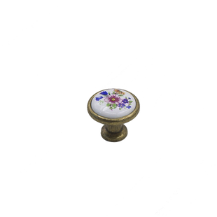 拉德衣柜门抽屉家具五金拉手橱柜子抽屉欧式仿古田园风格蓝花把手