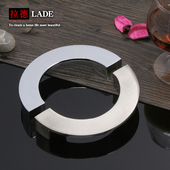 拉德 现代简约半圆形拉丝银色橱柜拉手抽屉柜门家具五金小把手