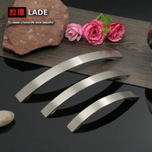 拉德实心橱柜铝合金拉手长太空铝抽屉衣柜门现代简约镀镍拉丝拉手